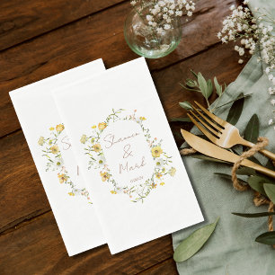 Wildflower Garden Wedding Guest Towels