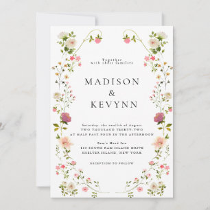 Wildflower Garden Wedding Invitation