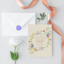 Wildflower Garden Wedding Invitation