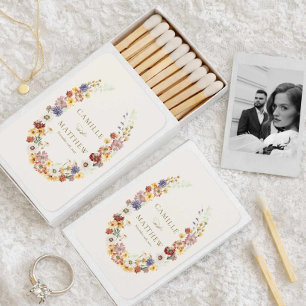 Wildflower Garden Wedding Matchboxes