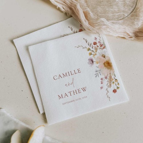 Wildflower Garden Wedding Napkins