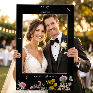 Wildflower Garden Wedding Photo Prop Selfie Frame