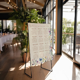 Wildflower Garden Wedding Seating Chart Board