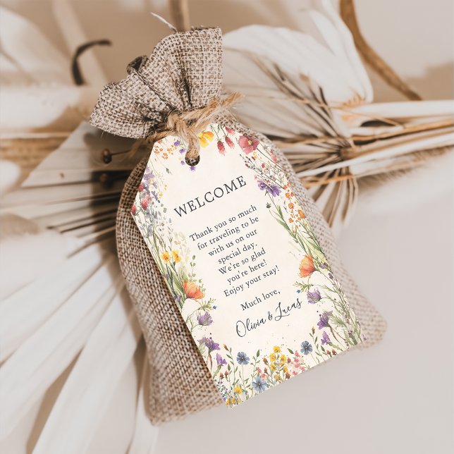 Wildflower Garden Wedding Welcome Gift Tags (Creator Uploaded)