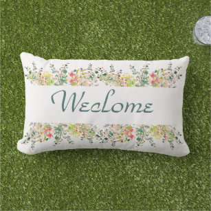 Welcome To Our Porch Personalized Lumbar Throw Pillow - 20877941