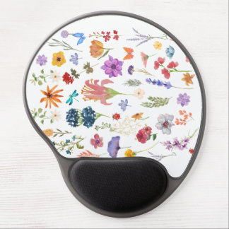 Wildflower Gel Mouse Pad |Botanical Desk Accessory