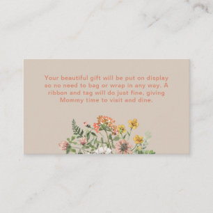 Wildflower Gift Display Baby Shower Card
