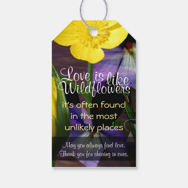 Wildflower Gift Tags (Back)