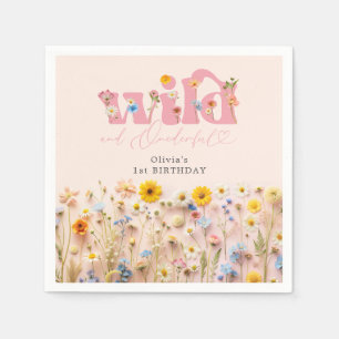 Wildflower Girl 1st Birthday Napkins