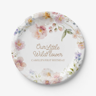 Wildflower Girl 1st Birthday Paper Plates