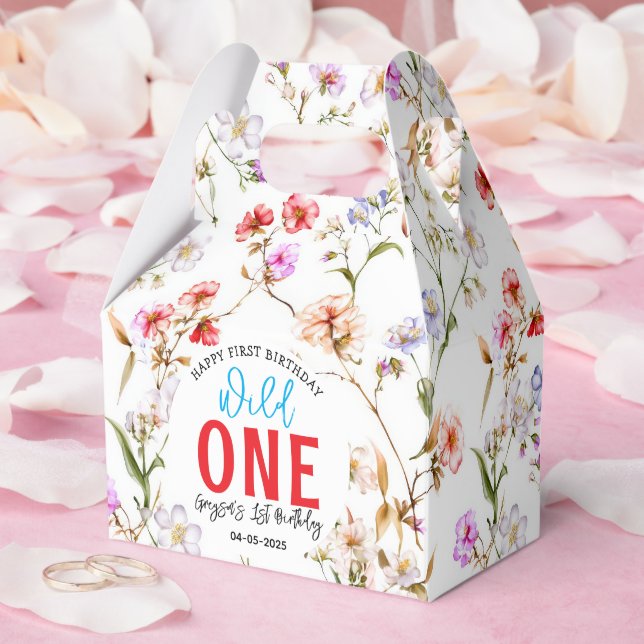 Wildflower Girl 1st Birthday Party Favor Boxes (Wedding)