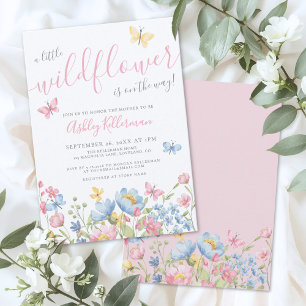 Wildflower Girl Baby Shower Invitation