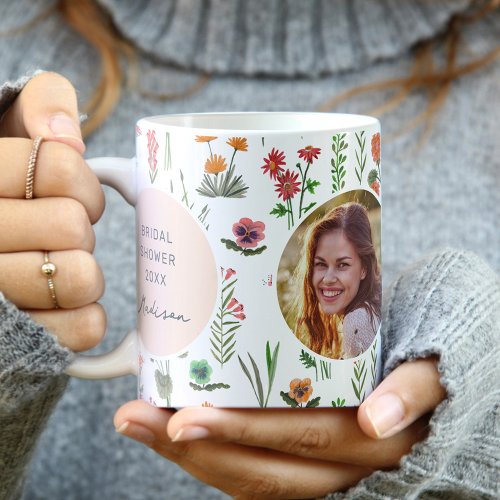 Wildflower Girl Bridal Shower Photo Coffee Mug