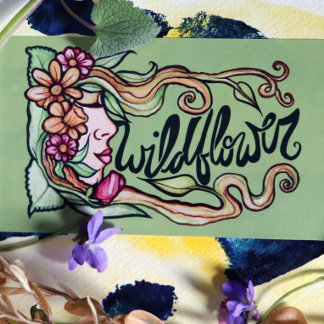 Wildflower Goddess                                 Rectangular Sticker