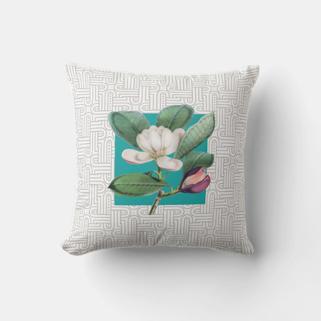 Wildflower Grace Throw Pillow (Front)