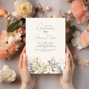 Wildflower Graduation Boho Country Floral Invitation