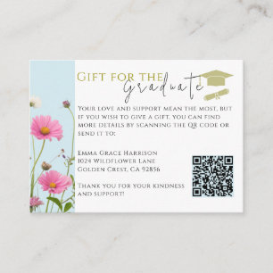 Wildflower Graduation Gift Enclose Card
