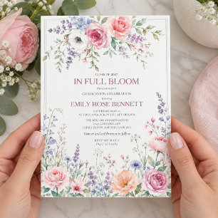 Wildflower Graduation In Full Bloom Garden Invitation