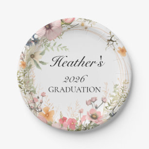 Wildflower Graduation Paper Plates
