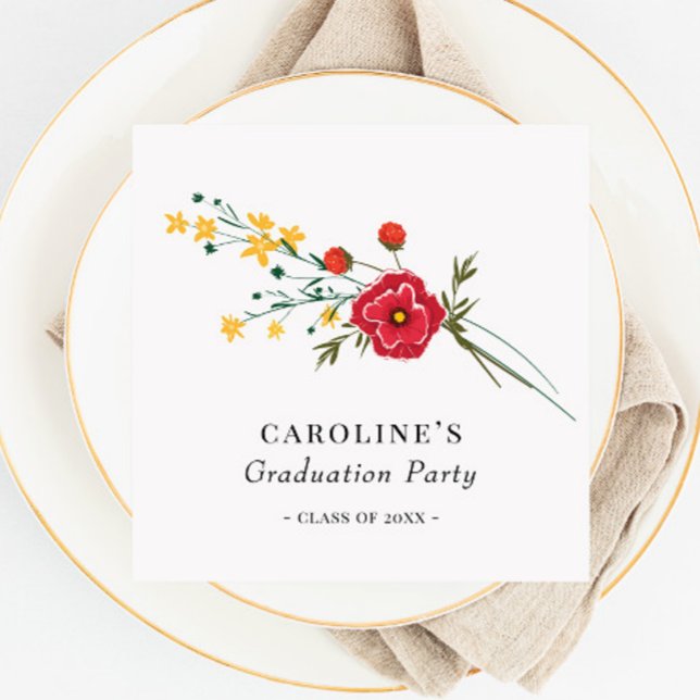 Wildflower Graduation Party "Class of 2023" Napkins (Creator Uploaded)