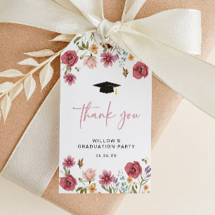 Wildflower Graduation Party Favor Tag Thank You