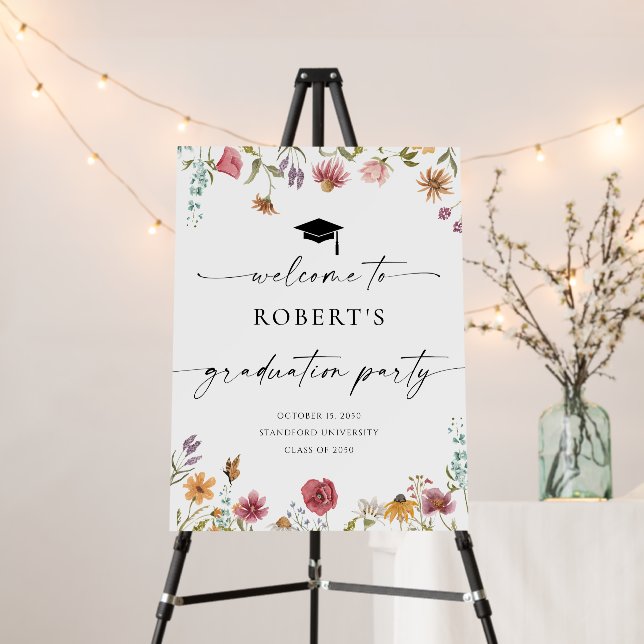 Wildflower Graduation Party Foam Boards (In Situ (Stand))
