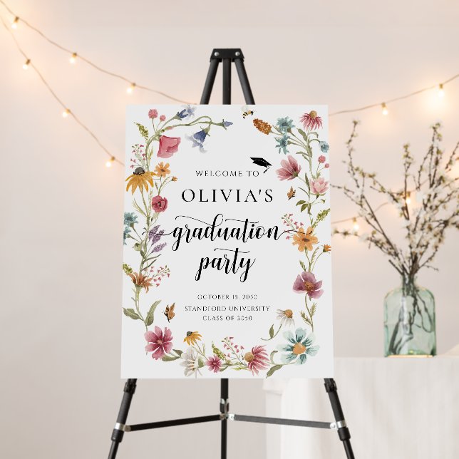 Wildflower Graduation Party Foam Boards (In Situ (Stand))