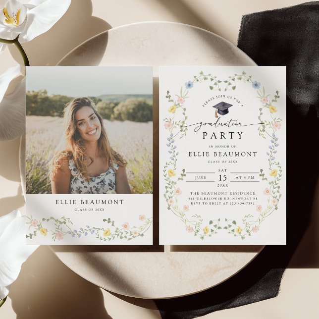 Wildflower Graduation Party Invitation (Creator Uploaded)