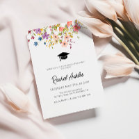 Wildflower Graduation Party Invite, Floral Grad