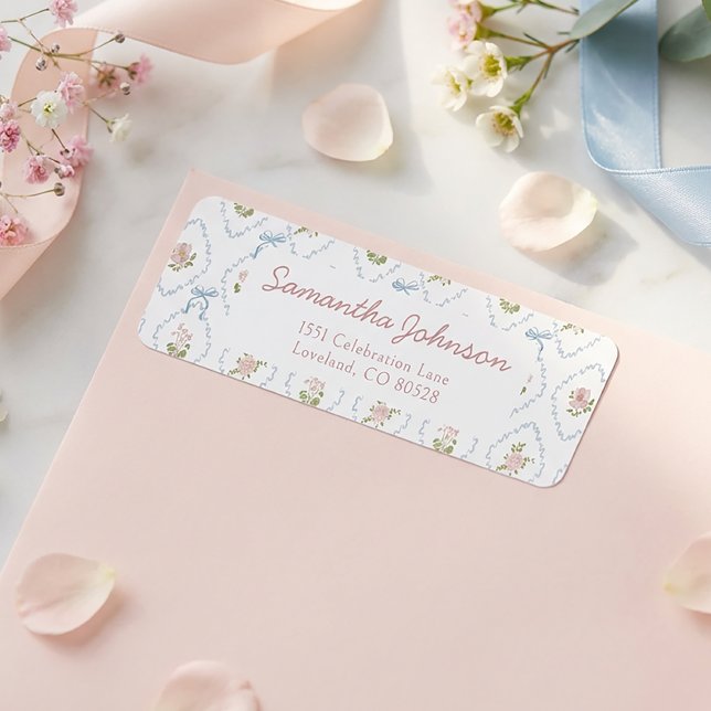 Wildflower Graduation Party Return Address Label (Creator Uploaded)