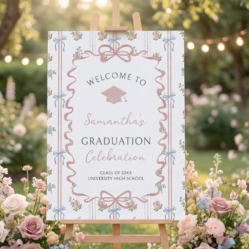 Wildflower Graduation Party Welcome Sign