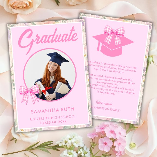 Wildflower Graduation Photo Announcement (Creator Uploaded)
