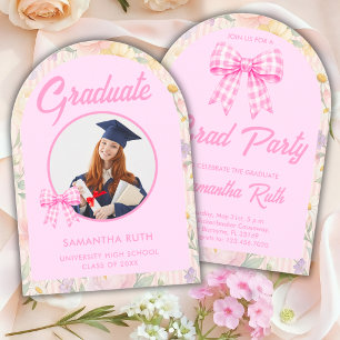 Wildflower Graduation Photo Invitation