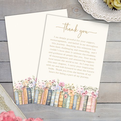 Wildflower Graduation Thank You Card
