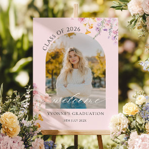 Wildflower Graduation Welcome Sign