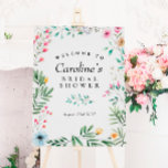 Wildflower Greenery Bridal Shower Welcome Sign<br><div class="desc">Wildflower Shower Welcome Sign - watercolor wildflowers and greenery. Perfect for a welcome sign for a bridal or baby shower.</div>
