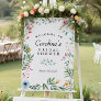 Wildflower Greenery Bridal Shower Welcome Sign