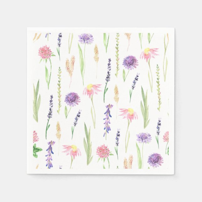 Wildflower Greenery  Napkins (Front)