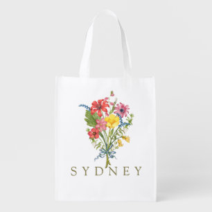Wildflower Grocery Bag