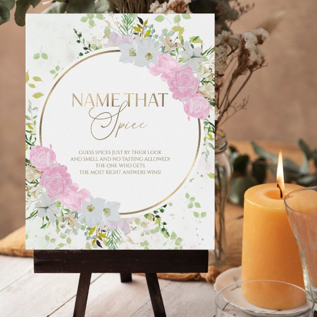 Wildflower Guess The Spice Bridal Shower Game Sign (Creator Uploaded)
