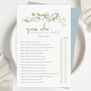Wildflower Guess Who Mommy or Daddy Baby Shower 