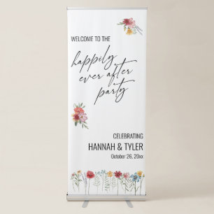Wildflower Happily Ever After Party Welcome Sign