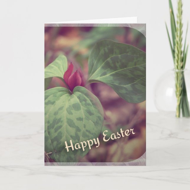 Wildflower Happy Easter Holiday Card (Front)