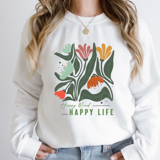Wildflower Happy Mind Happy Life T-shirt (Creator Uploaded)