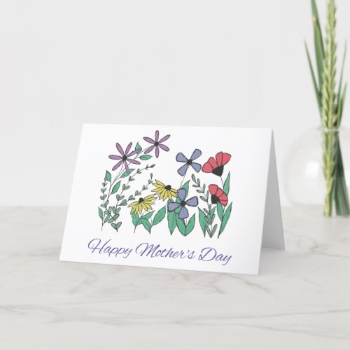 Wildflower Happy Mothers Day Card