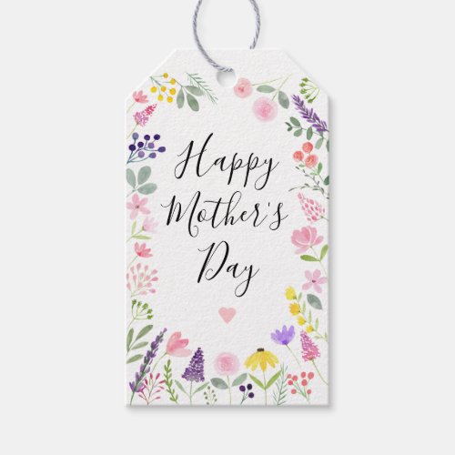 Wildflower Happy Mothers Day Gift Tags