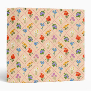 Wildflower Harlequin Garden 3 Ring Binder