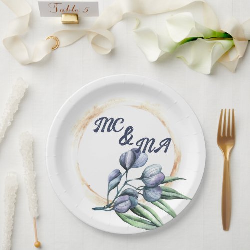 Wildflower Harmony Custom Floral Party Plate
