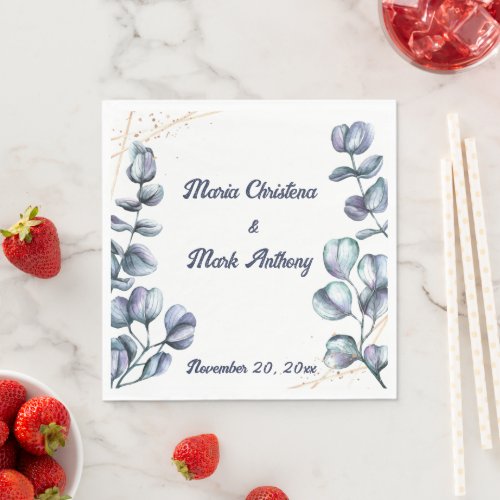 Wildflower Harmony Custom Wedding Napkins