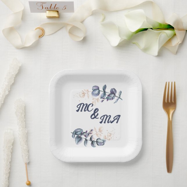 Wildflower Harmony Floral Party Plate (Wedding)